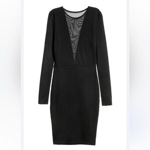NWT H&M Long Sleeves fitted sexy jersey dress LBD